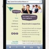 Website op smartphone